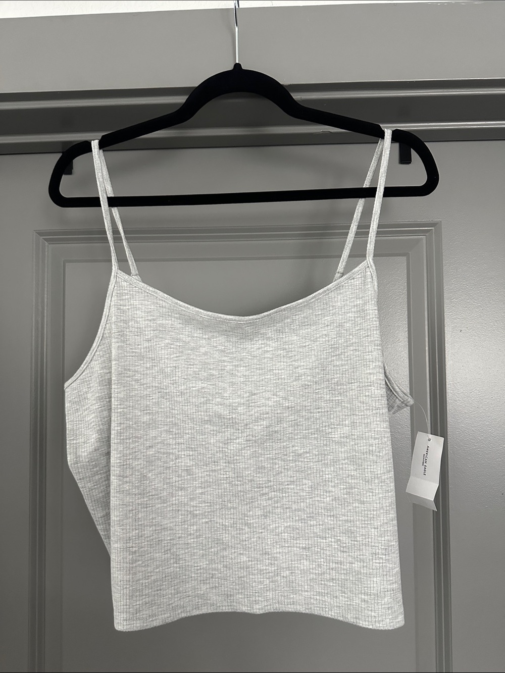 American Eagle Outfitters | Light Gray Ribbed Camisole Tank